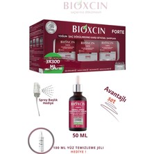 Meks Bioxcin Forte Yoğun Saç Dökülmesine Karşı Şampuan 3X300 Ml, Serum 50 Ml, Yüz Yıkama Jeli Hediye Set