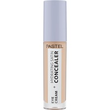 Meks Pastel Eye Cream + Hydrating Satin Concealer - Göz Kremi + Göz Altı Kapatıcısı, 62 Ivory, 4,3 ml