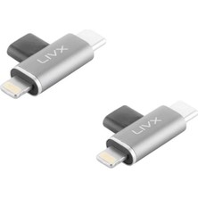 Meks Livx Type C To Lightning/type C Şarj ve 5gbps Veri Aktarımı Iphone Yuva Çevirici Dönüştürücü Otg Ad