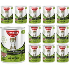 Meks Yetişkin Kedi Kuzulu Pate 400 gr x 12 Adet