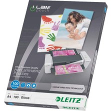 Meks Esselte Leitz Udt Laminasyon Poşeti, A4, 100 Mikron, 100 Adet, Şeffaf