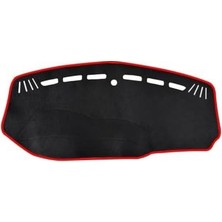 Meks Torpido Koruma Halısı Siyah Kenar Renk Kırmızı Fiat Egea Ekransız 2007-2022 ile Uyumlu