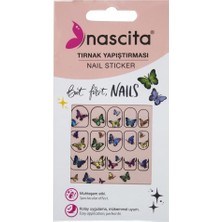 Meks Nascita Kelebek Desenli Tırnak Stickerı - 29