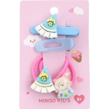 Meks Miniso Eğlence Serisi Dondurma Figürlü 4'lü Saç Toka Seti - Tatlı ve Renkli Stil