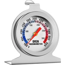 Meks Fırın Içi Termometre, 0-300°C, Çelik Gövde, Hassas Isı Kontrolü, Gri, Analog Gösterge, Gıda Teması
