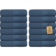 Meks Birinci Sınıf Yıkama Bezleri 12'li Paket (33 cm x 33 Cm) -%100 Penye Bükülmüş Pamuklu Yıkama Bezi -