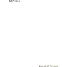 Meks Abnotes Squared 4m Numbered Xl A5 White: Quaderno / Taccuino A5 A Quadretti 4 Millimetri Senza Marg