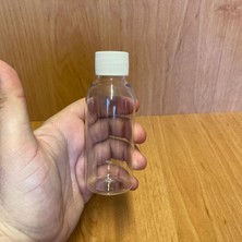 Meks 100 cc Plastik Sert Şişe - Beyaz Kapaklı- 100ML Şeffaf Plastik Şişe - x 10 Adet