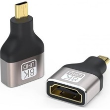 Meks 8k Micro HDMI Çevirici 8k UHD HDMI Micro HDMI Çevirici Cep Telefonlarina Olmaz