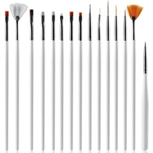 Meks Tırnak Boyama Fırçası, 15 Adet Profesyonel Nail Art Fırça Için Çizgi Çizme Için Nail Art Boyama Içi