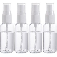 Meks Irfora Plastik Şeffaf Sprey Şişeleri, 4 Paket 30 ml Sprey Şişeleri Ince Sis Şeffaf Boş Plastik Spre