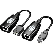 Meks USB Extrender, 50 Metre RJ45, USB Uzatma Kablosu, Cat5 – Cat6 Uyumlu