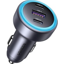 Meks Ugreen 30W 3 Portlu Araç Içi Şarj Cihazı Çakmaklık Adaptörü, 45843