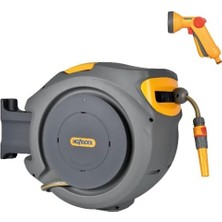 Meks Hozelock 2403-3535H Duvara Monte 30 M Hortumlu Otomatik Geri Sarmalı Hortum Toplama Makara Seti + 2