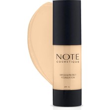 Meks Note Cosmetics Detox & Protect 02 Natural Beige Canlandırıcı Etkili Spf 15 Kapatıcı Fondöten