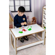 Meks Çocuk Oyun, Aktivite ve Etkinlik Masası, Beyaz 18MM 1.sınıf Mdf (Çekmecesiz)
