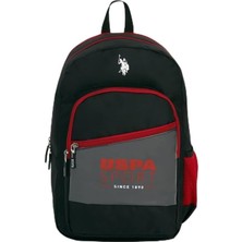 Meks U.s. Polo Assn. Sırt Çantası Siyah Bordo 22020