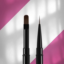 Meks Staleks Çift Uçlu Sentetik Nail Art Liner Çizim ve Jel Fırçası 10-11MM Nbe-03/06