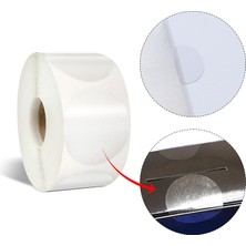 Meks Colortouch Şeffaf Paketleme Etiketi - Yuvarlak Paketleme Etiketleri - 1000 Adet 3 cm Çapında - Şeff