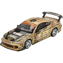 Meks 1:64 Mini Gt Nissan Silvia (S15) Top Secret D1GP Diecast Model Araba