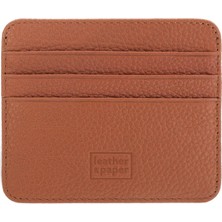 Meks Leather & Paper LP4014 Kartvizitlik, Taba