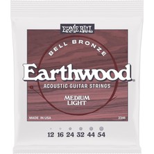 Meks Ernie Ball Medium Light Earthwood Bell Bronz Gitar Telleri Western Gitar 12-54