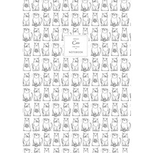 Meks Cats Notebook - Lined Pages - A4 - Premium: (Black White Edition) Fun Notebook 192 Lined Pages (A4