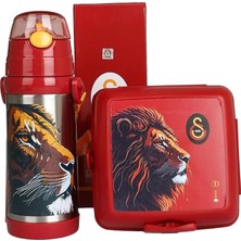 Meks Galatasaray "dekomus Cep Defteri Hediyeli" Yeni Sezon Lisanslı Leon Askılı 500 ml Çelik Matara ve B