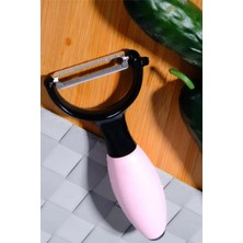 Meks Silikon Saplı Soyacak, Çelik Lazer Kesim Bıçak, Siyah, Mutfak Için, Ergonomik Kaymaz Tutma, 17 cm