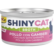 Meks Gimcat Shinycat Broth Karidesli Tavuklu Kedi Maması, 70 Gram