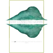 Meks Stay Connected Woman Journal: Green/mountains