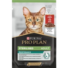 Meks Pro Plan Sterilised Pouch Sığır Etli Kısır Kedi Yaş Maması, 85GR Tekli