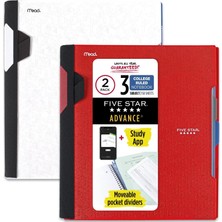 Meks Five Star Advance 820111 Spiral Not Defteri + Öğrenme Uygulaması, 2 Adet, 3 Adet, Çizgili Kolej Kağ