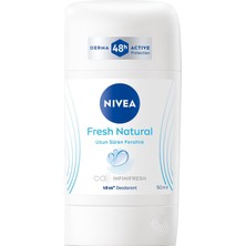 Meks Nivea Kadın Stick Deodorant Fresh Natural 50ML, Ter Kokusuna Karşı 48 Saat Koruma, Uzun Süren Ferah