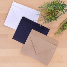 Meks Bimotif Standart Zarf Seti, 13X18 cm 6 Adet (Kraft-Beyaz-Si̇yah)