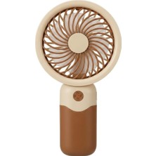 Meks Mini-Fan Taşınabilir El Fanı, USB Şarjlı, 3 Kademeli Hız, Masaüstü Standlı, 15 Cm, 3 Kademeli Hız A