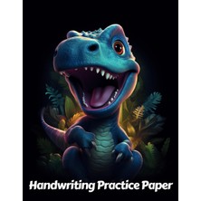 Meks Independently Published Dinosaur Handwriting Practice Paper: Wide Lines With Dotted Midline | For S