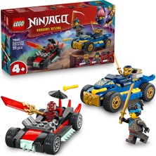 Meks LEGO Ninjago Rogue ile Drix Yarış Arabası Düellosu, 111 Parça, Ninja Savaşçıları, Eğitici Yapım Set