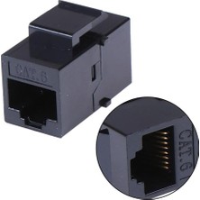 Meks Lunati̇c 25454 RJ45 Cat6 Di̇şi̇/di̇şi̇ 8p-8c Ara Kapli̇n Coupler Adaptör Si̇yah