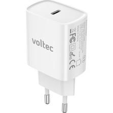 Meks Voltec 30W Type-C Qc 4.0 Pd 3.0 Iphone 15/14/13/12/11 Için Hızlı Şarj Aleti Ipad Pro Macbook Air Şa