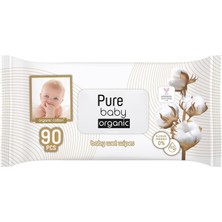 Meks Pure Baby Organik Pamuklu Islak Havlu 1×90 (90 Yaprak)
