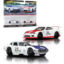 Meks 1:64 Hot Wheels Premium Car Culture 2'li Paket Toyota 2000GT - Toyota Supra JBL03