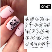 Meks Tırnakmania Su Transferli Nail Art Sticker X042 (49831-42) 3904