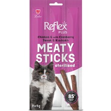 Meks Reflex Plus Sterilised Adult Cat Stick Treats With Chicken&cranberry 15 gr