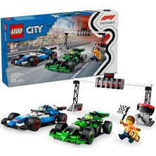 Meks LEGO City Vcarb ve Sauber Yarış Arabalı F1 Gridi Oyuncak Araç Seti 60474-6 Yaş ve Üzeri Kız ve Erke