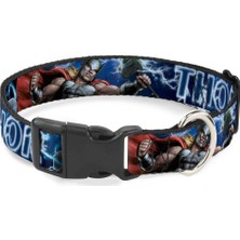 Meks Marvel Comics Evcil Hayvan Yaka, Köpek Tasması Plastik Toka, Avengers Thor Hammer Aksiyon Poz Galax