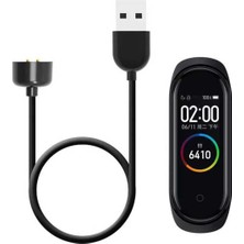 Meks Psr Aksesuar Siyah Siyah Xiaomi Mi Band 6 USB Şarj Kablosu- ile Uyumlu