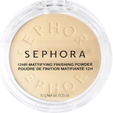 Meks Sephora Matlaştırıcı Pudra - 12 Saat Matlaştırıcı Etkili Neme Dayanıklı Kompakt Pudra, 01 Fair Yell