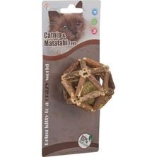 Meks Beeztees Eastland Kedi Oyuncağı, Catnipli Matatabi Topu, 7 cm