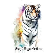 Meks Independently Published Watercolor Tiger Graph Paper 1x1 Cm: 1cm Squared Grid Paper | Gift For Peop